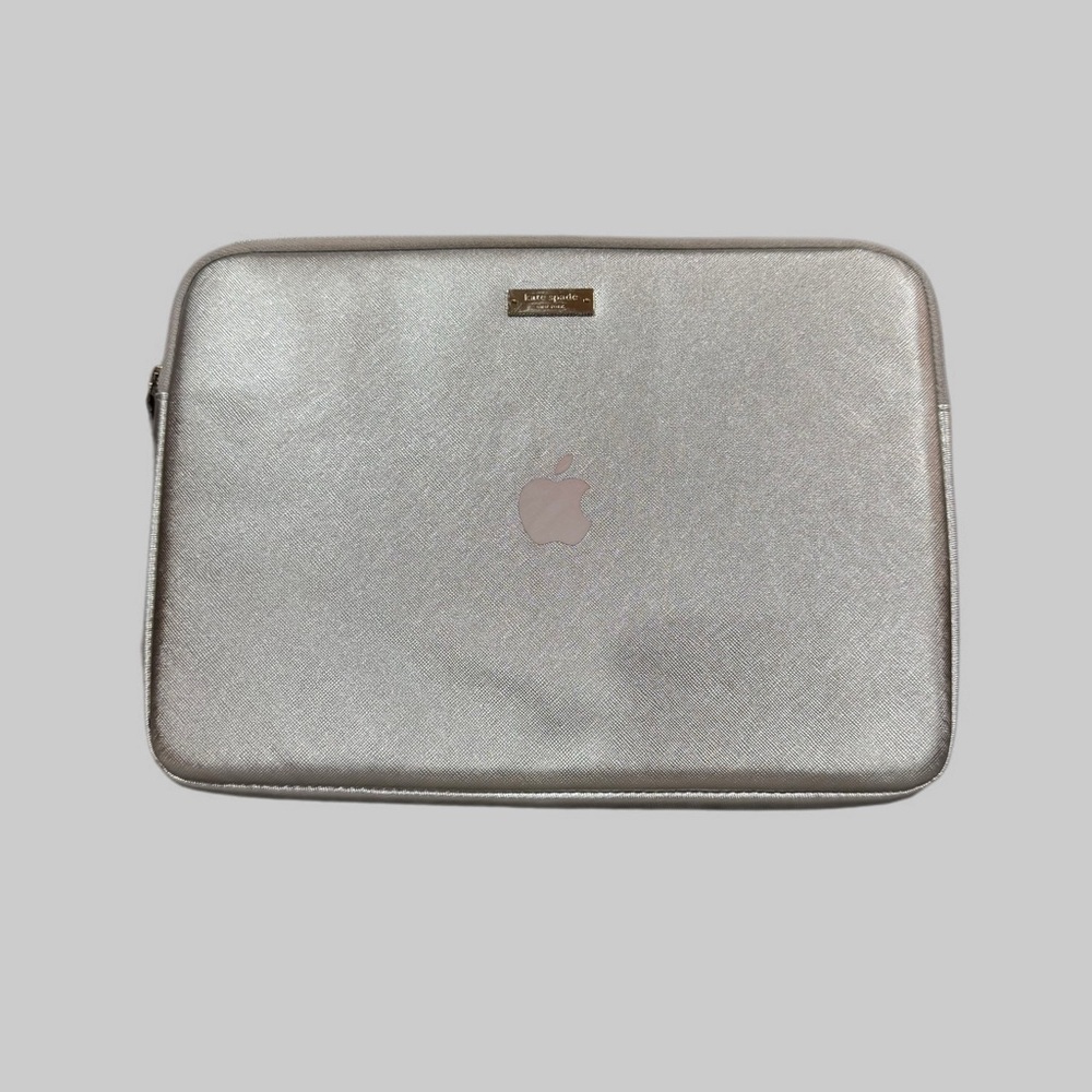 Kate Spade Silver Metallic Laptop Case